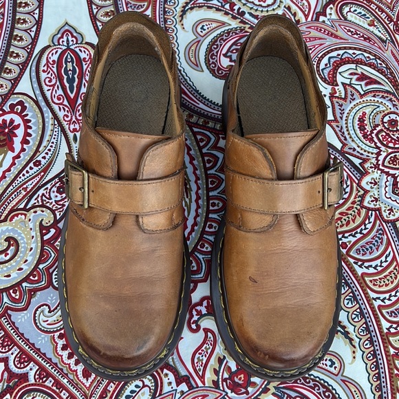 Dr. Martens Tan Monk Strap Distressed Channon 11281 Loafers - Picture 11 of 16